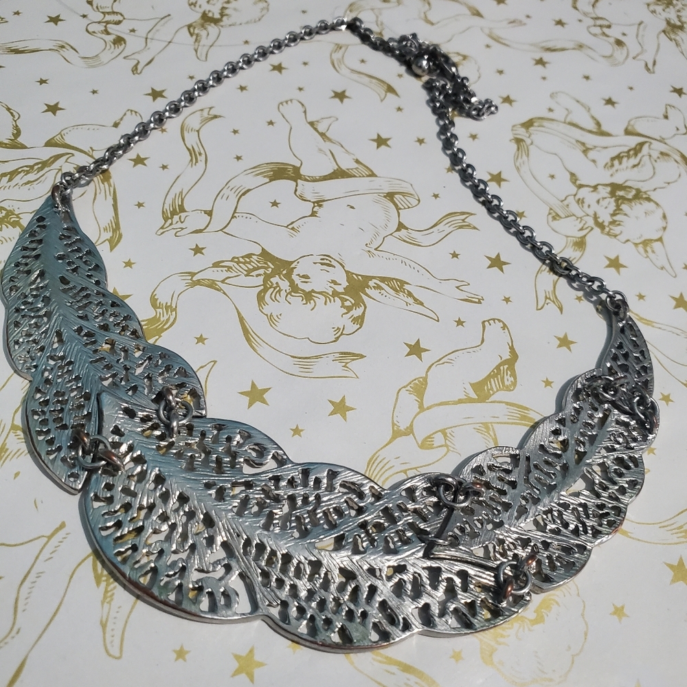 Leaf Statement Necklace - image 1